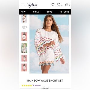 LIKE NEW - Lola & The Boys Rainbow Waves Short Set
